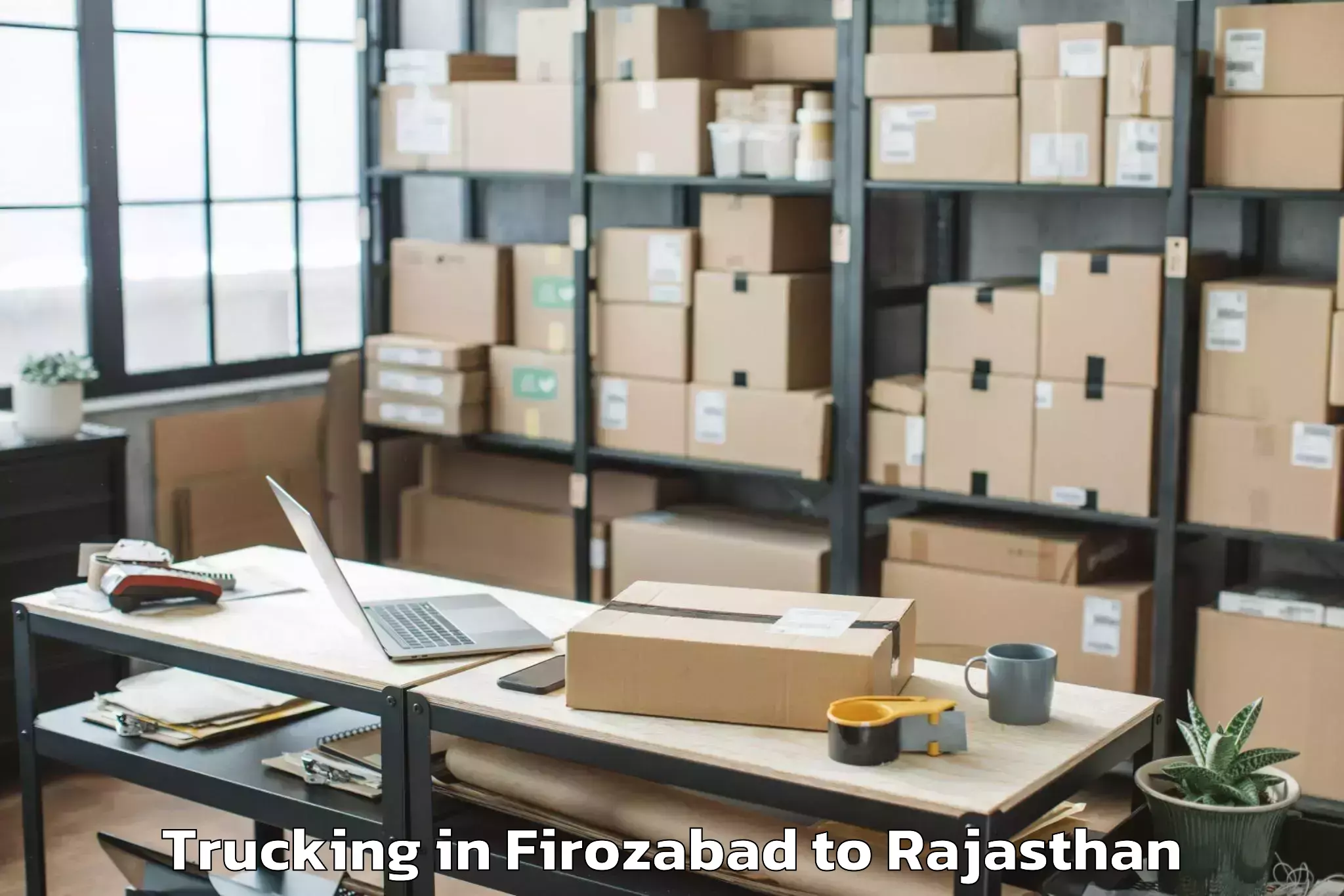 Book Firozabad to Maharaja Ganga Singh Universit Trucking Online